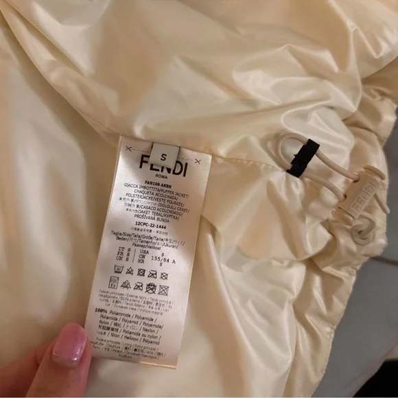 Fendi Cream Puffer Jacket